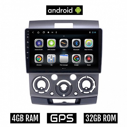 CAMERA + FORD RANGER 2007-2011 Android οθόνη αυτοκίνητου 4GB με GPS WI-FI (ηχοσύστημα αφής 9" ιντσών OEM Youtube Playstore MP3 USB Radio Bluetooth Mirrorlink εργοστασιακή, 4x60W, AUX) 5400