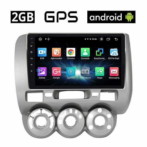 CAMERA + HONDA JAZZ 2002-2008 Android οθόνη αυτοκίνητου 2GB με GPS WI-FI (ηχοσύστημα αφής 9" ιντσών OEM Youtube Playstore MP3 USB Radio Bluetooth Mirrorlink εργοστασιακή, 4x60W, AUX) 5411