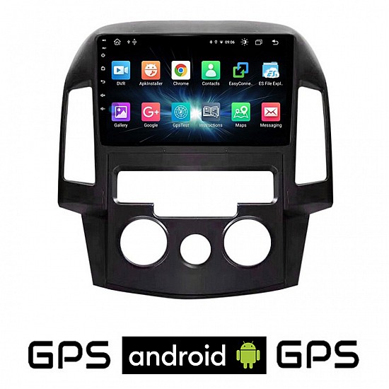 CAMERA + HYUNDAI i30 (2007 - 2012) Android οθόνη αυτοκίνητου με GPS WI-FI (ηχοσύστημα αφής 9" ιντσών OEM Youtube Playstore MP3 USB Radio Bluetooth Mirrorlink εργοστασιακή, 4x60W, AUX) 5418