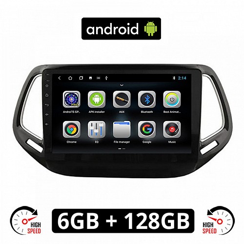 CAMERA + JEEP COMPASS (μετά το 2017) Android οθόνη αυτοκίνητου 6GB με GPS WI-FI (ηχοσύστημα αφής 10" ιντσών OEM Youtube Playstore MP3 USB Radio Bluetooth Mirrorlink εργοστασιακή, 4x60W, AUX) 5445