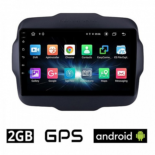 CAMERA + JEEP RENEGADE (μετά το 2014) Android οθόνη αυτοκίνητου 2GB με GPS WI-FI (ηχοσύστημα αφής 9" ιντσών OEM Youtube Playstore MP3 USB Radio Bluetooth Mirrorlink εργοστασιακή, 4x60W, AUX) 5447