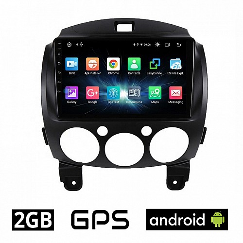 CAMERA + MAZDA 2 2007-2014 Android οθόνη αυτοκίνητου 2GB με GPS WI-FI (ηχοσύστημα αφής 9" ιντσών OEM Youtube Playstore MP3 USB Radio Bluetooth Mirrorlink εργοστασιακή, 4x60W, AUX) 5471