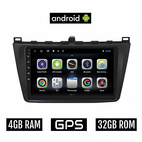 CAMERA + MAZDA 6 (μετά το 2008) Android οθόνη αυτοκίνητου 4GB με GPS WI-FI (ηχοσύστημα αφής 9" ιντσών OEM Youtube Playstore MP3 USB Radio Bluetooth Mirrorlink εργοστασιακή, 4x60W, AUX) 5488