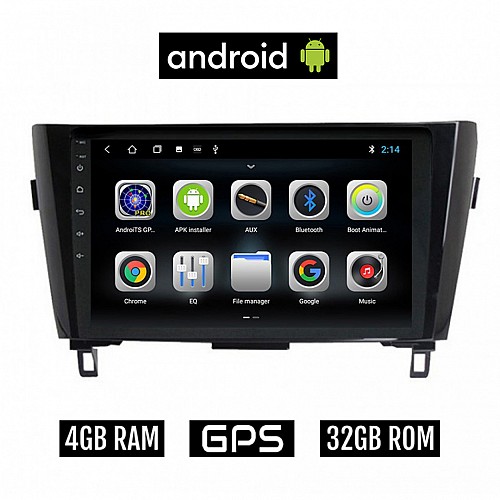 CAMERA + NISSAN X-TRAIL (μετά το 2014) Android οθόνη αυτοκίνητου 4GB με GPS WI-FI (ηχοσύστημα αφής 10" ιντσών OEM Youtube Playstore MP3 USB Radio Bluetooth Mirrorlink εργοστασιακή, 4x60W, AUX)