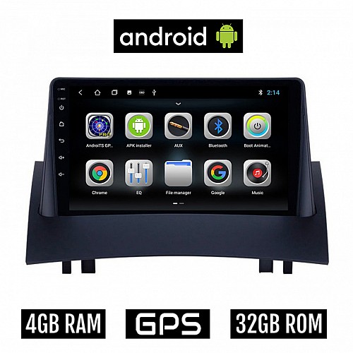 CAMERA + RENAULT MEGANE 2 (2002-2008) Android οθόνη αυτοκίνητου 4GB με GPS WI-FI (ηχοσύστημα αφής 9" ιντσών OEM Youtube Playstore MP3 USB Radio Bluetooth Mirrorlink εργοστασιακή, 4x60W, AUX)