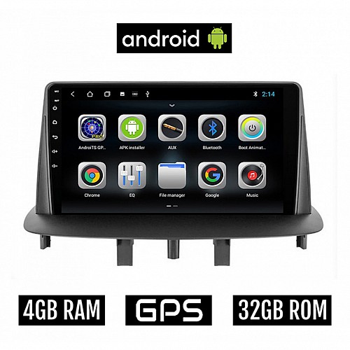 CAMERA + RENAULT MEGANE 3 (2009-2014) Android οθόνη αυτοκίνητου 4GB με GPS WI-FI (ηχοσύστημα αφής 9" ιντσών OEM Youtube Playstore MP3 USB Radio Bluetooth Mirrorlink εργοστασιακή, 4x60W, AUX) 5564