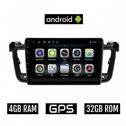 CAMERA + PEUGEOT 508 (2010-2015) Android οθόνη αυτοκίνητου 4GB με GPS WI-FI (ηχοσύστημα αφής 9" ιντσών OEM Youtube Playstore MP3 USB Radio Bluetooth Mirrorlink εργοστασιακή, 4x60W, AUX) 5572