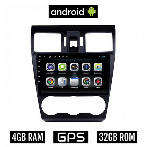 CAMERA + SUBARU IMPREZA (μετά το 2013) Android οθόνη αυτοκίνητου 4GB με GPS WI-FI (ηχοσύστημα αφής 9" ιντσών OEM Youtube Playstore MP3 USB Radio Bluetooth Mirrorlink εργοστασιακή, 4x60W, AUX)