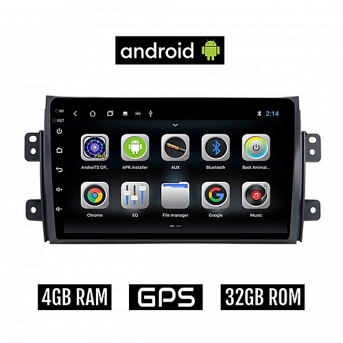 CAMERA + SUZUKI SX4 (2005-2013) Android οθόνη αυτοκίνητου 4GB με GPS WI-FI (ηχοσύστημα αφής 9" ιντσών OEM Youtube Playstore MP3 USB Radio Bluetooth Mirrorlink εργοστασιακή, AUX, 4x60W) 5633