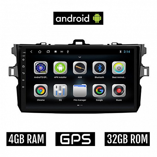 CAMERA + TOYOTA COROLLA (2006 - 2012) Android οθόνη αυτοκίνητου 4GB με GPS WI-FI ( TOYOTA ηχοσύστημα αφής 9" ιντσών OEM Youtube Playstore MP3 USB Radio Bluetooth Mirrorlink  εργοστασιακή, 4 x 60W, AUX) 5647