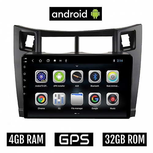 CAMERA + TOYOTA YARIS (2006-2011) Android οθόνη αυτοκίνητου 4GB με GPS WI-FI ( TOYOTA ηχοσύστημα αφής 9" ιντσών OEM Youtube Playstore MP3 USB Radio Bluetooth Mirrorlink  εργοστασιακή, 4 x 60W, AUX) 5660