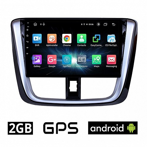 CAMERA + TOYOTA YARIS (2015 - 2020) Android οθόνη αυτοκίνητου 2GB με GPS WI-FI (ηχοσύστημα αφής 9" ιντσών OEM Youtube Playstore MP3 USB Radio Bluetooth Mirrorlink εργοστασιακή, 4 x 60W, AUX)