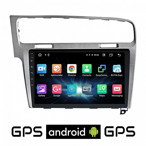CAMERA + VOLKSWAGEN GOLF 7 (μετά το 2013) VW Android οθόνη αυτοκίνητου με GPS WI-FI (ηχοσύστημα αφής 10" ιντσών OEM Youtube Playstore MP3 USB Radio Bluetooth Mirrorlink εργοστασιακή, 4x60W, AUX, ασημί) 5677