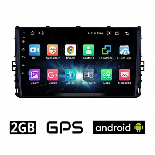 CAMERA + VOLKSWAGEN POLO (μετά το 2017) VW Android οθόνη αυτοκίνητου 2GB με GPS WI-FI (ηχοσύστημα αφής 9" ιντσών OEM Youtube Playstore MP3 USB Radio Bluetooth Mirrorlink εργοστασιακή, 4 x 60W, AUX)