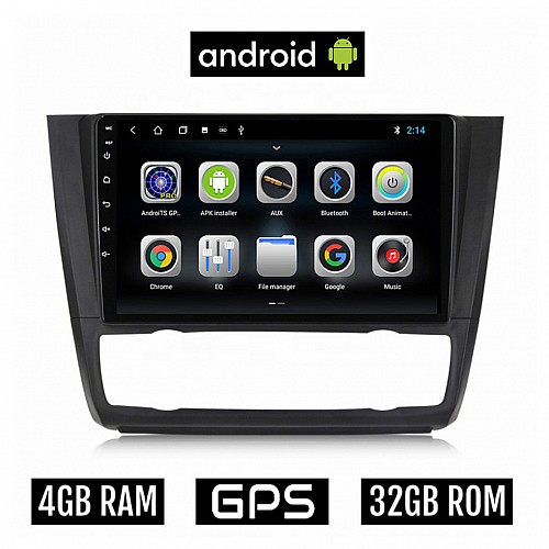 CAMERA + BMW E81 (E82, E87, E88) 2004 - 2013 Android οθόνη αυτοκίνητου 4GB με GPS WI-FI (ΣΕΙΡΑ 1 E81, E82, E87, E88 ηχοσύστημα αφής 9" ιντσών OEM Youtube Playstore MP3 USB Radio Bluetooth Mirrorlink εργοστασιακή, 4x60W, AUX) 5709