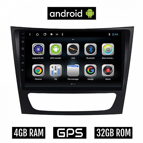 CAMERA + MERCEDES CLS (W219) 2003-2010 Android οθόνη αυτοκίνητου 4GB με GPS WI-FI (ηχοσύστημα αφής 9" ιντσών OEM Youtube Playstore MP3 USB Radio Bluetooth Mirrorlink εργοστασιακή, 4x60W, Benz)