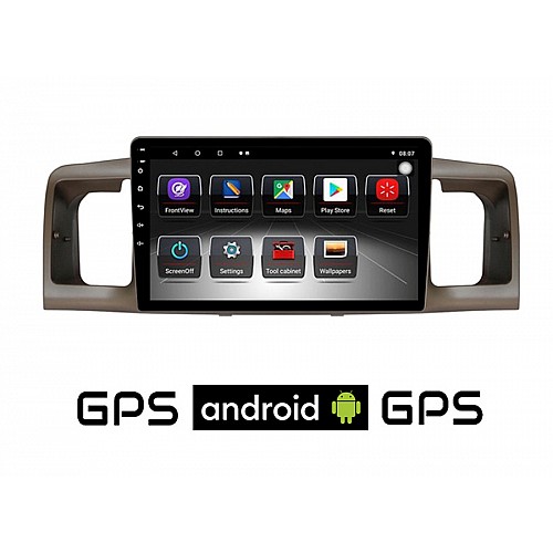 TOYOTA COROLLA (2000 - 2007) Android οθόνη αυτοκίνητου 2GB με GPS WI-FI (ηχοσύστημα αφής 9" ιντσών OEM Youtube Playstore MP3 USB Radio Bluetooth Mirrorlink εργοστασιακή, AUX, 4x60W) TO132-2GB