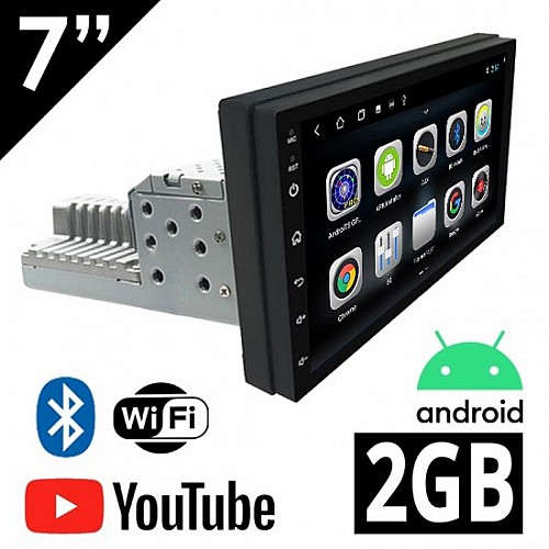 1DIN 2GB Android οθόνη αυτοκινήτου 7" ιντσών με GPS (ηχοσύστημα WI-FI, Youtube, USB, 1DIN, MP3, MP5, Bluetooth, Mirrorlink, Universal, 4x60W, AUX, GPS) K72