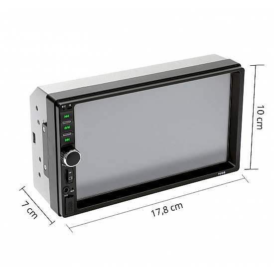 Ηχοσύστημα αυτοκινήτου (USB multimedia player OEM microSD Bluetooth Mirrorlink οθόνη 7" ιντσών, 4x60W, Universal, αφής, 2-DIN) 7021