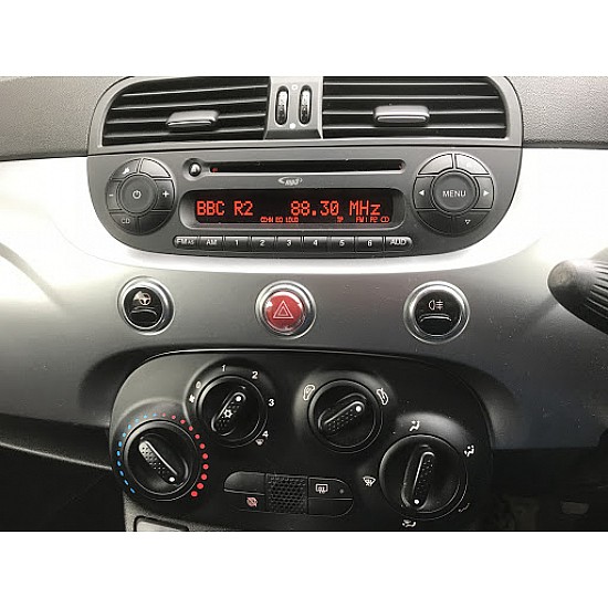 Πρόσοψη για Fiat 500 (2008 - 2016) 1-DIN πλαίσιο για ηχοσύστημα ή ραδιόφωνο αυτοκινήτου 1DIN μαύρο φιλέτο 1 DIN