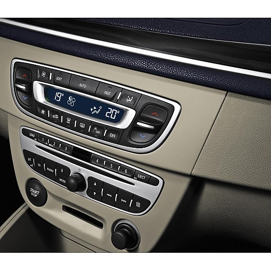 Πρόσοψη Renault Megane III (1-DIN πλαίσιο Megane 3 για ηχοσύστημα ή ραδιόφωνο αυτοκινήτου 1DIN σκούρο γκρί ανθρακί Grey φιλέτο 1 DIN)