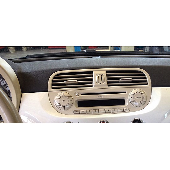 Πρόσοψη Fiat 500 (2008 - 2016) 1-DIN πλαίσιο για ηχοσύστημα ή ραδιόφωνο αυτοκινήτου 1DIN μπέζ φιλέτο 1 DIN