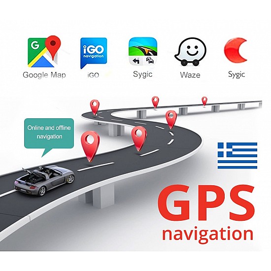 Android 2GB GPS Station 7" ιντσών για το ταμπλό του αυτοκινήτου (WI-FI Playstore USB Youtube DVR καταγραφικό οθόνη Ελληνικός πλοηγός GPS Bluetooth Mirrorlink Universal 4x60W ηχοσύστημα ραδιόφωνο) TM321