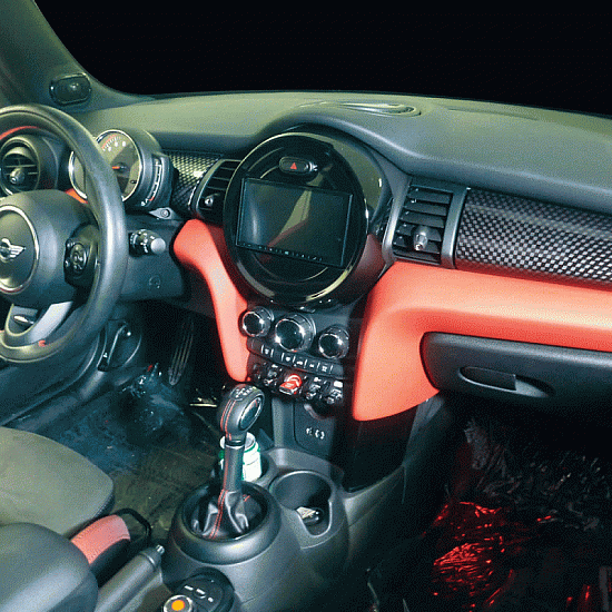 Πρόσοψη Mini Cooper S (2-DIN πλαίσιο για ηχοσύστημα ή οθόνη αυτοκινήτου 2DIN 2 DIN φιλέτο F55 F56 3Rd Gen) Μαύρη