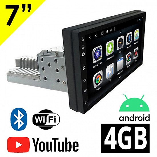 1-DIN 4GB Android οθόνη αυτοκινήτου 7" ιντσών με GPS (Playstore 4GB WI-FI Youtube USB 1 DIN MP3 MP5 Bluetooth Mirrorlink Universal 4x60W ηχοσύστημα) F74