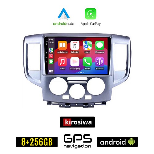 KIROSIWA NISSAN NV200 (2010-2015) Android οθόνη αυτοκίνητου 8GB + 256GB με GPS WI-FI (ηχοσύστημα αφής 9" ιντσών OEM Android Auto Apple Carplay Youtube Playstore MP3 USB Radio Bluetooth Mirrorlink εργοστασιακή, 4x60W, AUX)