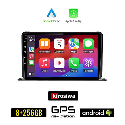 KIROSIWA KIROSIWA Android Media Station 10" ιντσών 8GB + 256GB για το ταμπλό του αυτοκινήτου με Ελληνικό GPS πλοηγό και WI-FI Bluetooth USB Youtube (οθόνη αφής radio ηχοσύστημα Playstore MP3 4x60W OEM Android Auto Apple Carplay FM βάση tablet univers