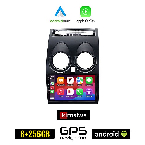 KIROSIWA NISSAN QASHQAI (2006 - 2013) Android οθόνη αυτοκίνητου 8GB + 256GB με GPS WI-FI (ηχοσύστημα αφής 9" ιντσών OEM Android Auto Apple Carplay Youtube Playstore MP3 USB Radio Bluetooth Mirrorlink εργοστασιακή, 4x60W, AUX)