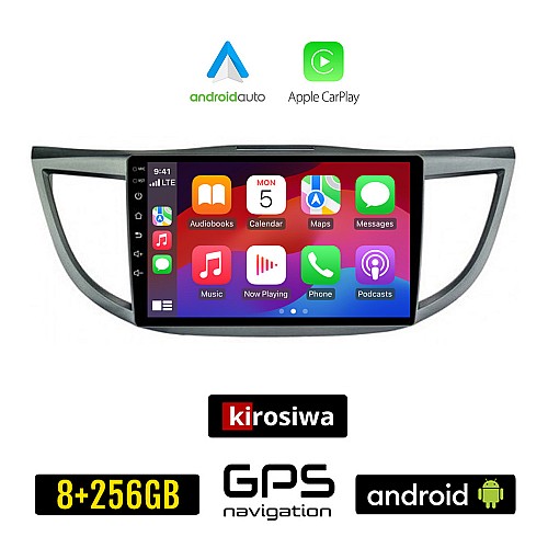 KIROSIWA HONDA CR-V (2013 - 2017) Android οθόνη αυτοκίνητου 8GB + 256GB με GPS WI-FI (ηχοσύστημα αφής 10" ιντσών OEM Android Auto Apple Carplay Youtube Playstore MP3 USB Radio Bluetooth Mirrorlink εργοστασιακή, 4x60W, AUX)