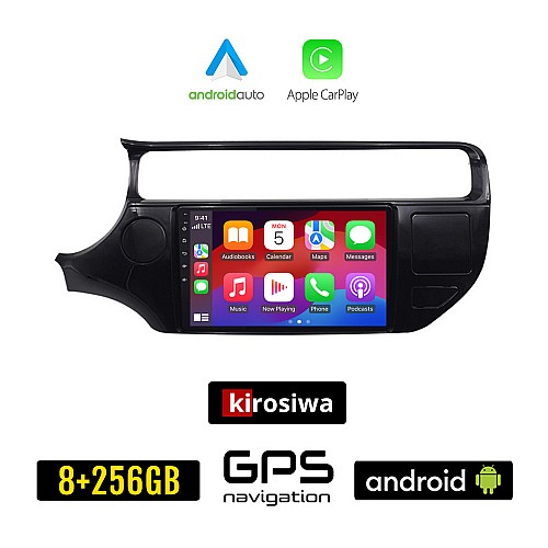 KIROSIWA KIA RIO (2015 - 2017) Android οθόνη αυτοκίνητου 8GB + 256GB με GPS WI-FI (ηχοσύστημα αφής 9" ιντσών OEM Android Auto Apple Carplay Youtube Playstore MP3 USB Radio Bluetooth Mirrorlink εργοστασιακή, 4x60W, AUX)