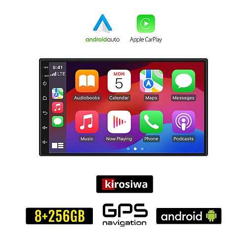 KIROSIWA NISSAN QASHQAI (2006-2013) Android οθόνη αυτοκίνητου 8GB + 256GB με GPS WI-FI (ηχοσύστημα αφής 7" ιντσών OEM Android Auto Apple Carplay Youtube Playstore MP3 USB Radio Bluetooth Mirrorlink εργοστασιακή, 4x60W, AUX)