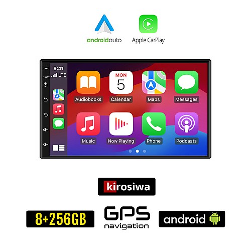 KIROSIWA NISSAN NV200 (2010-2015) Android οθόνη αυτοκίνητου 8GB + 256GB με GPS WI-FI (ηχοσύστημα αφής 7" ιντσών OEM Android Auto Apple Carplay Youtube Playstore MP3 USB Radio Bluetooth Mirrorlink εργοστασιακή, 4x60W, AUX)