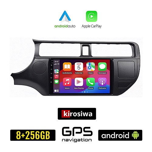 KIROSIWA KIA RIO (2012 - 2015) Android οθόνη αυτοκίνητου 8GB + 256GB με GPS WI-FI (ηχοσύστημα αφής 9" ιντσών OEM Android Auto Apple Carplay Youtube Playstore MP3 USB Radio Bluetooth Mirrorlink εργοστασιακή, 4x60W, AUX)
