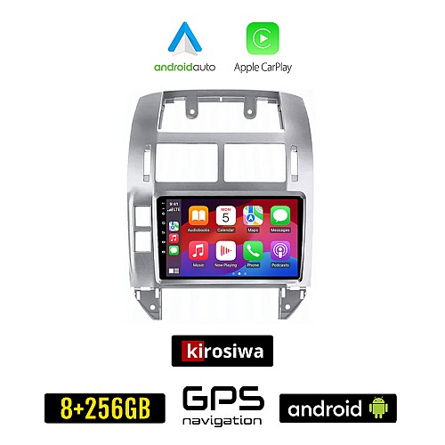 KIROSIWA VOLKSWAGEN VW POLO (2002-2009) Android οθόνη αυτοκίνητου 8GB + 256GB με GPS WI-FI (ηχοσύστημα αφής 9" ιντσών OEM Android Auto Apple Carplay Youtube Playstore MP3 USB Radio Bluetooth Mirrorlink, 4x60W, AUX)